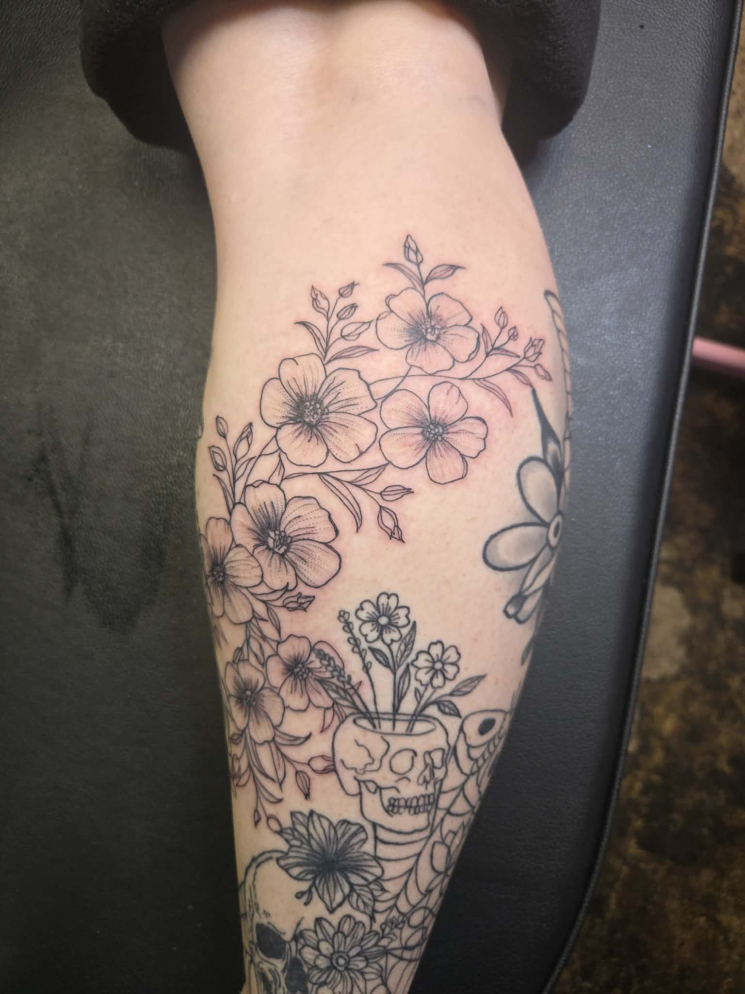 Floral skull
